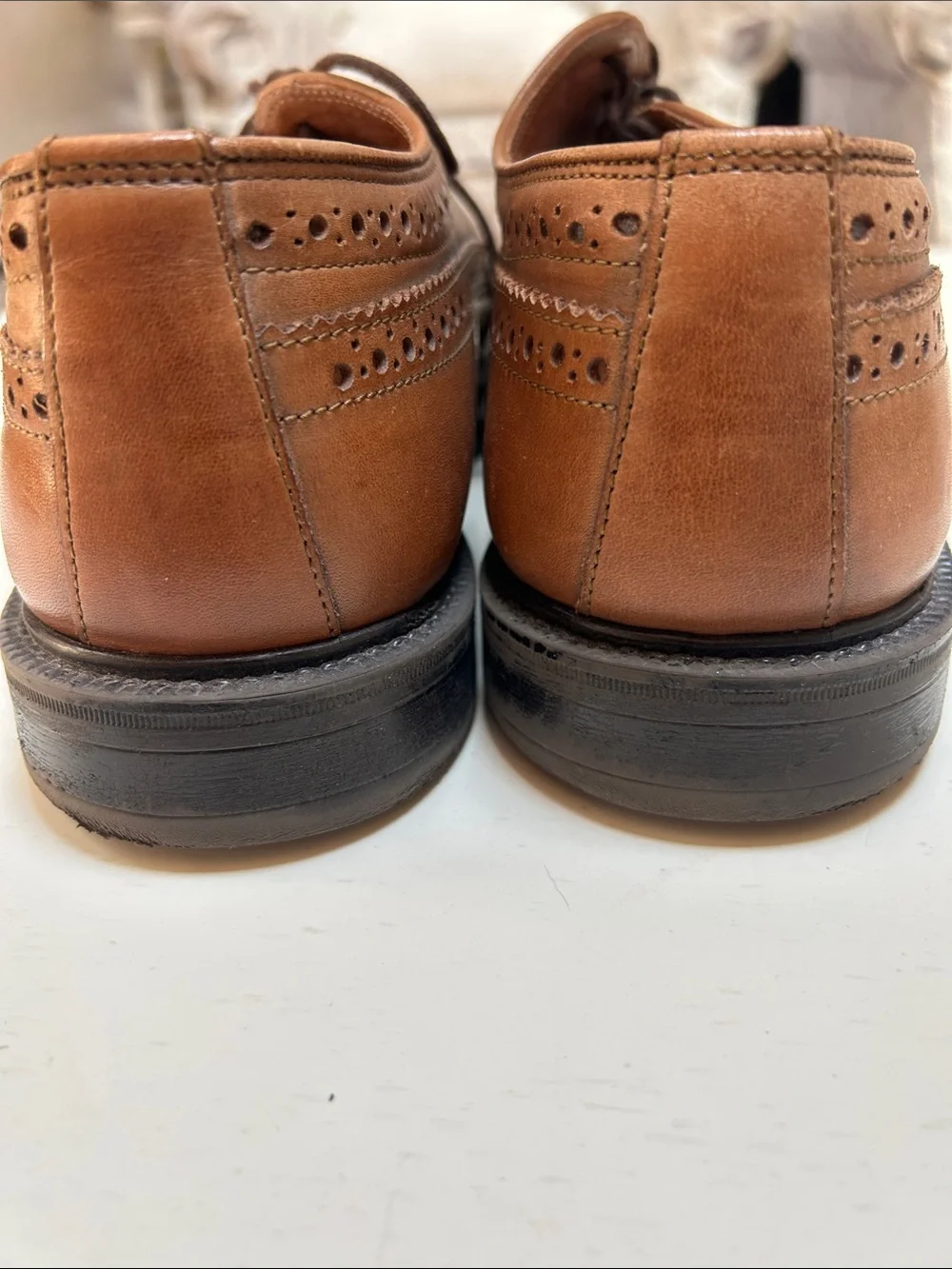 Stafford Brown Leather Wingtip Oxfords